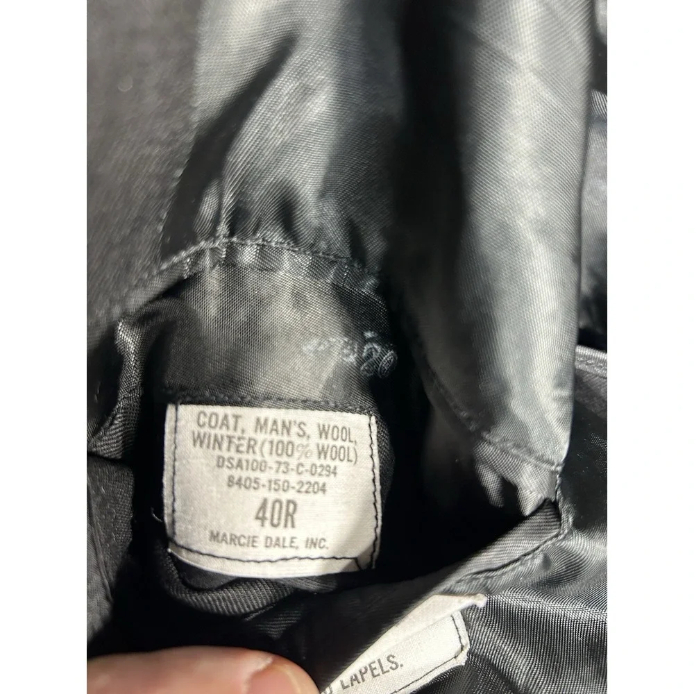 Vtg‎ 70s US Navy Bridge Coat 40R NWT Wool Midnight Blue Officer Peacoat Overcoat